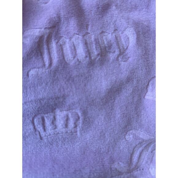 Y2K Juicy Contour Pink Purple Velour Sleep Shorts M Soft Juicy Logo All Over VTG - Picture 5 of 6